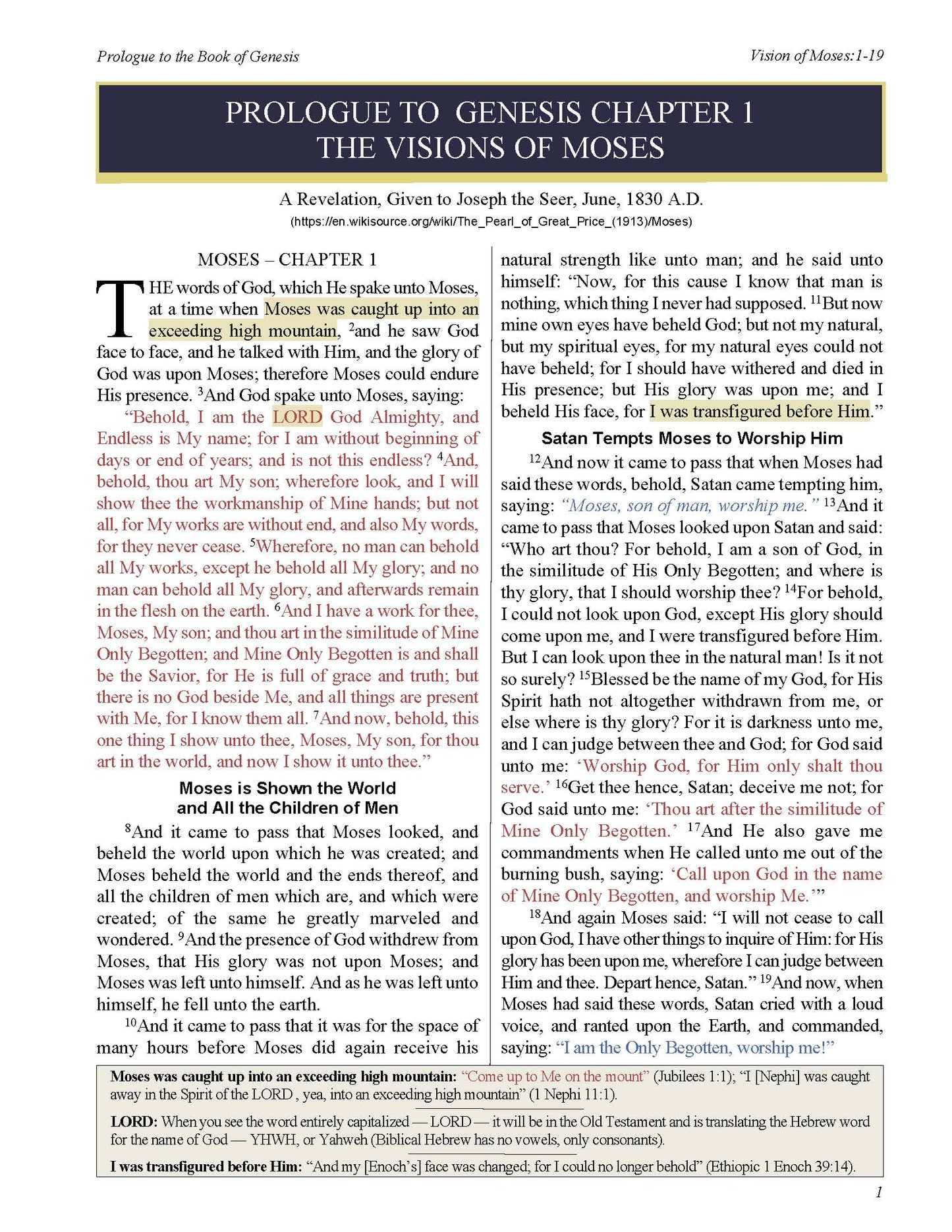Annotated Five Books of Moses