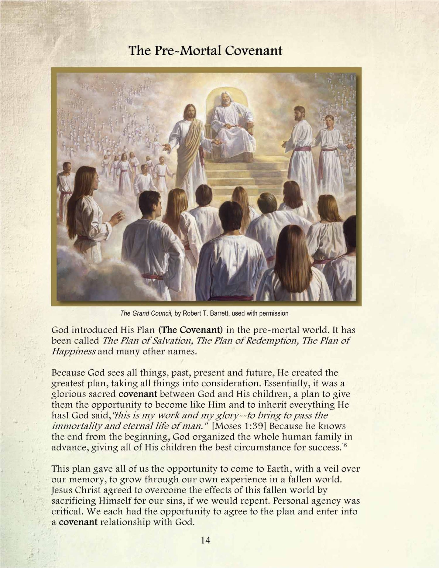 The Great Plan of Happiness and the Covenant
