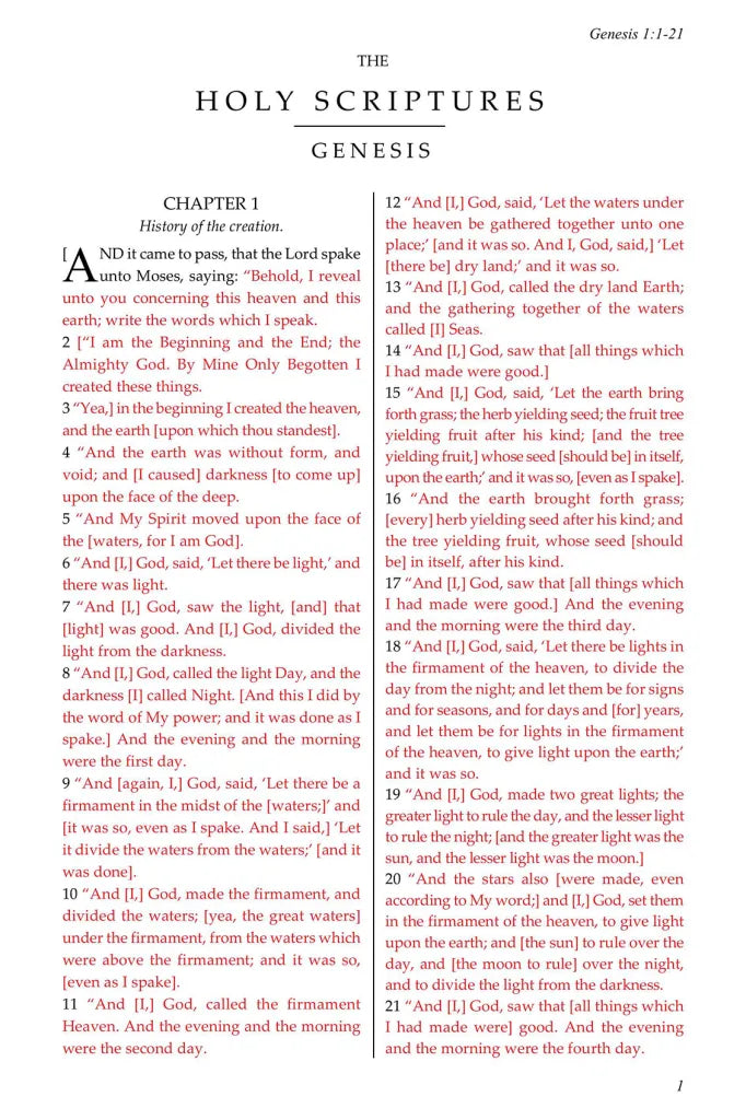 The Holy Sciptures - Inspired Version Red Letter Edition